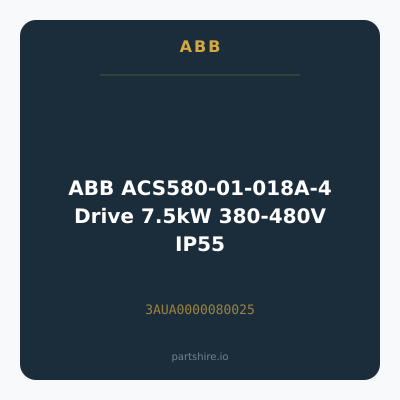 ABB ACS580-01-018A-4 Drive 7.5kW 380-480V IP55