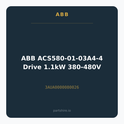 ABB ACS580-01-03A4-4 Drive 1.1kW 380-480V