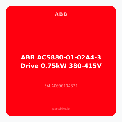 ABB ACS880-01-02A4-3 Drive 0.75kW 380-415V