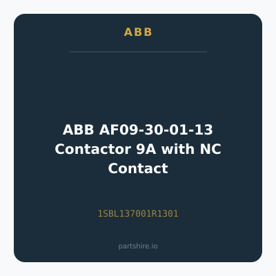 ABB AF09-30-01-13 Contactor 9A with NC Contact