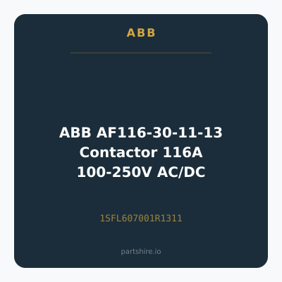 ABB AF116-30-11-13 Contactor 116A 100-250V AC/DC