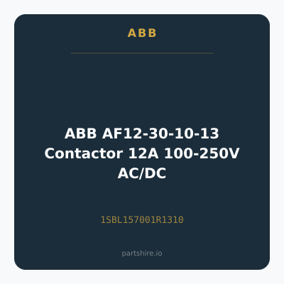 ABB AF12-30-10-13 Contactor 12A 100-250V AC/DC