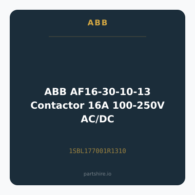 ABB AF16-30-10-13 Contactor 16A 100-250V AC/DC
