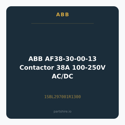 ABB AF38-30-00-13 Contactor 38A 100-250V AC/DC