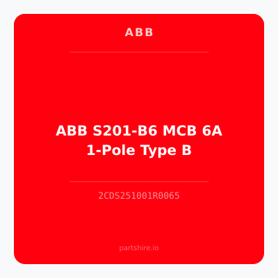 ABB S201-B6 MCB 6A 1-Pole Type B