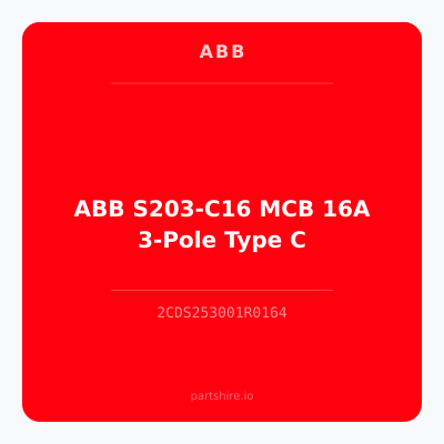 ABB S203-C16 MCB 16A 3-Pole Type C