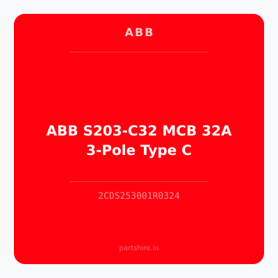 ABB S203-C32 MCB 32A 3-Pole Type C