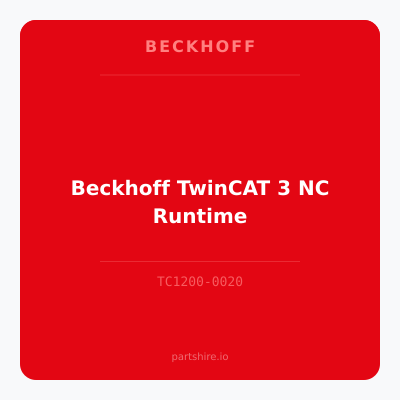 Beckhoff TwinCAT 3 NC Runtime