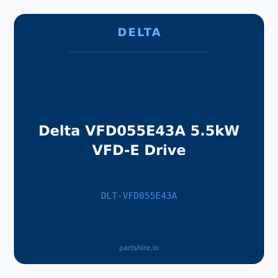 Delta VFD055E43A 5.5kW VFD-E Drive