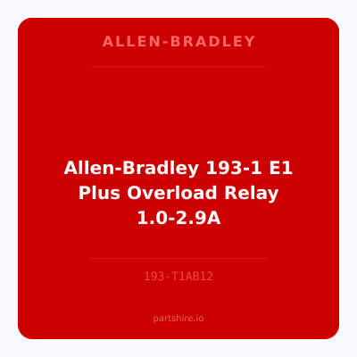 Allen-Bradley 193-1 E1 Plus Overload Relay 1.0-2.9A
