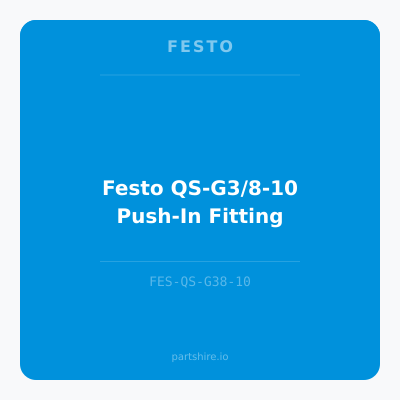 Festo QS-G3/8-10 Push-In Fitting
