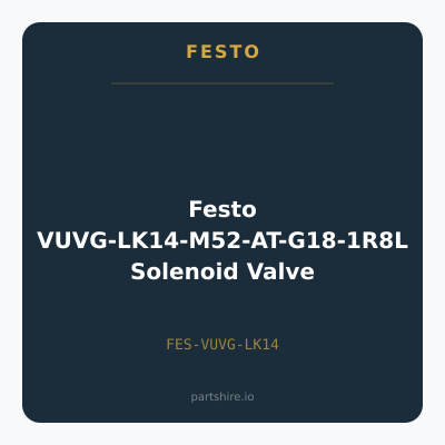 Festo VUVG-LK14-M52-AT-G18-1R8L Solenoid Valve