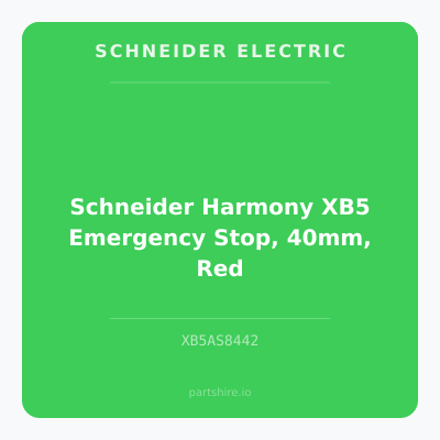Schneider Harmony XB5 Emergency Stop, 40mm, Red