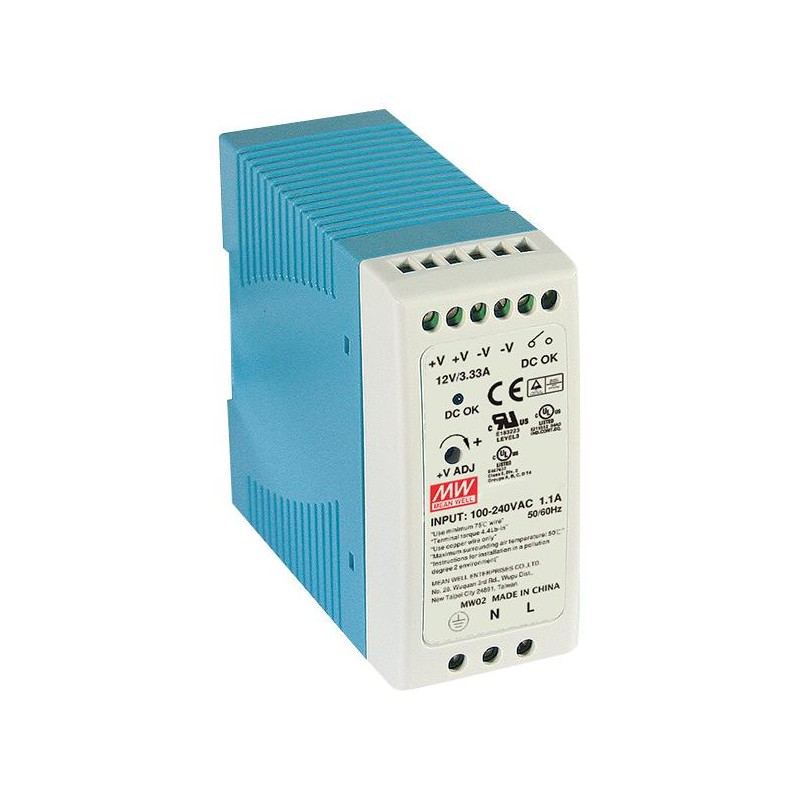 Mean Well MDR-40-24 DIN Rail PSU