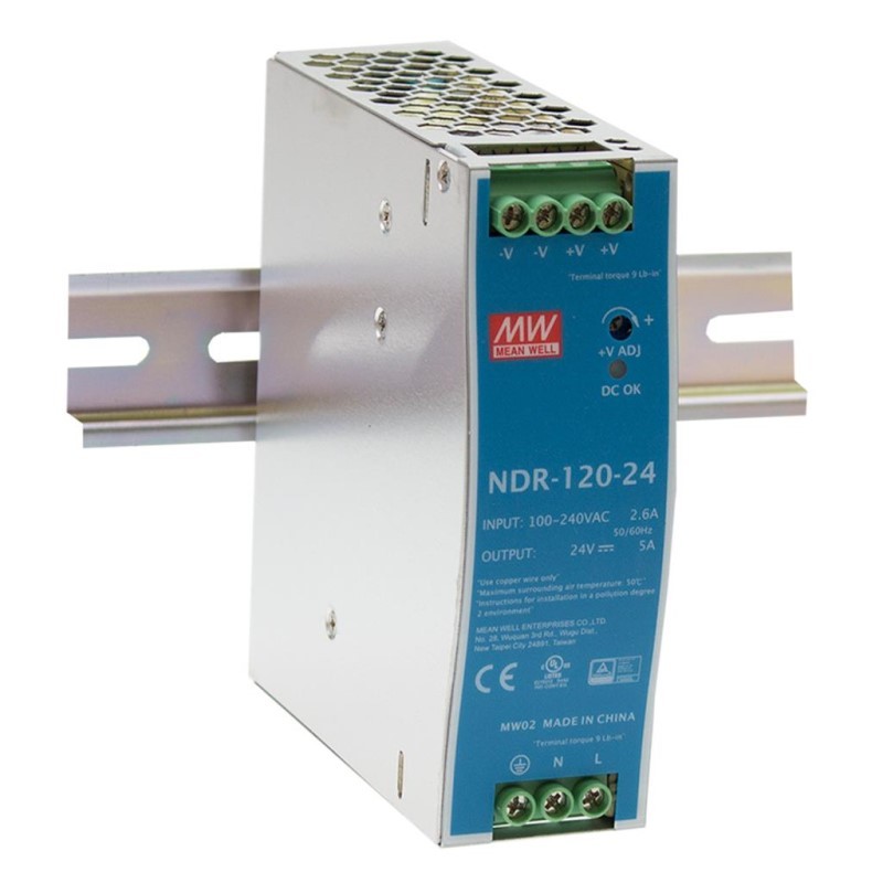 Mean Well NDR-120-24 DIN Rail PSU