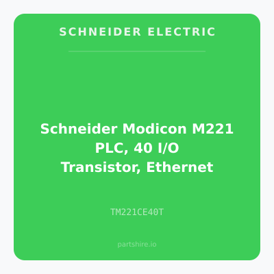 Schneider Modicon M221 PLC, 40 I/O Transistor, Ethernet