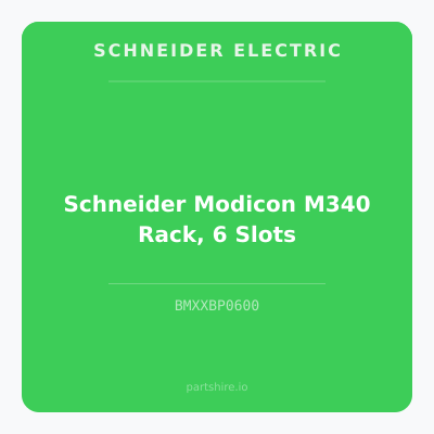 Schneider Modicon M340 Rack, 6 Slots