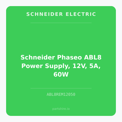 Schneider Phaseo ABL8 Power Supply, 12V, 5A, 60W