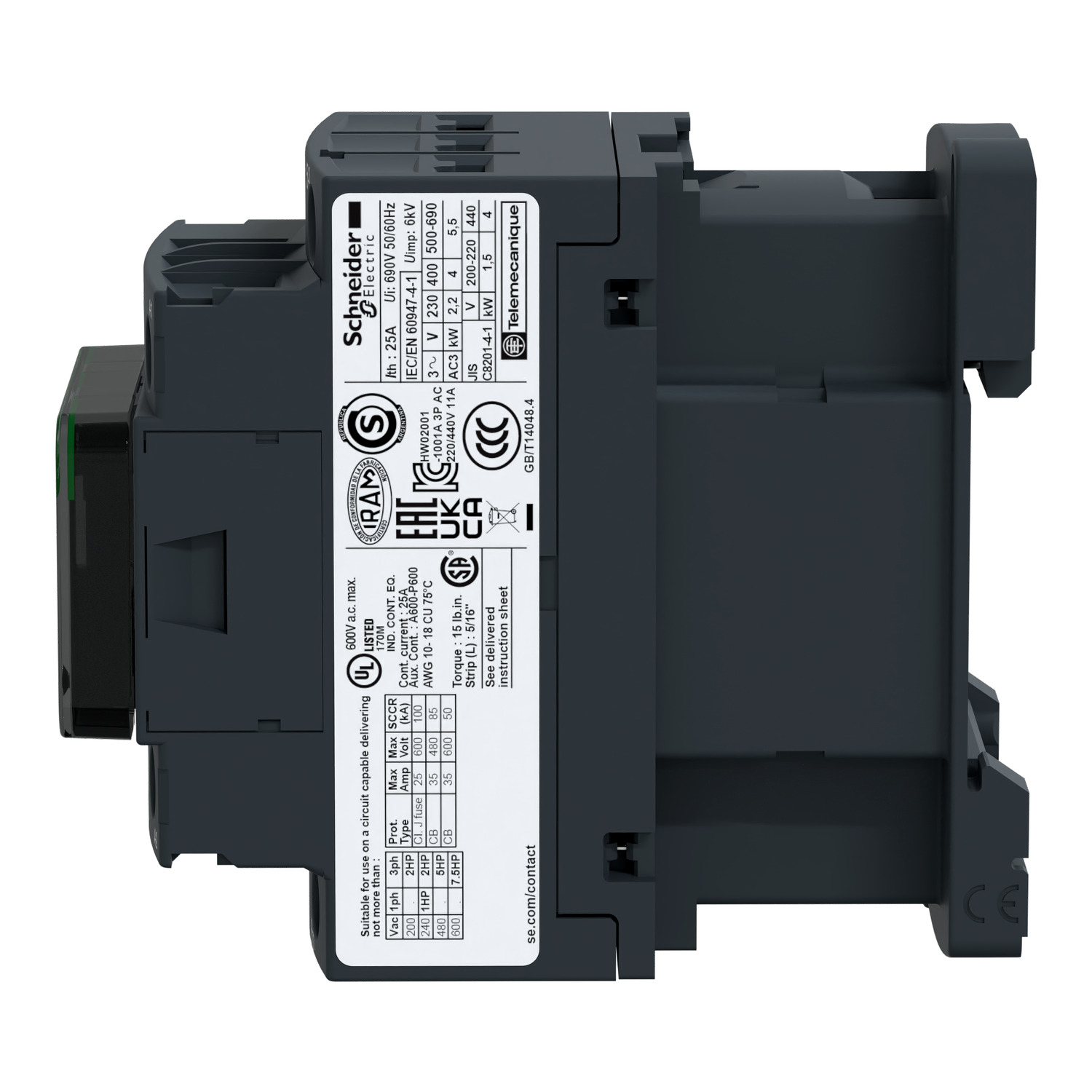 Schneider TeSys D 18A Contactor 220V
