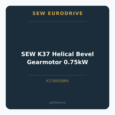 SEW K37 Helical Bevel Gearmotor 0.75kW