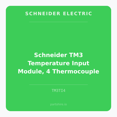 Schneider TM3 Temperature Input Module, 4 Thermocouple