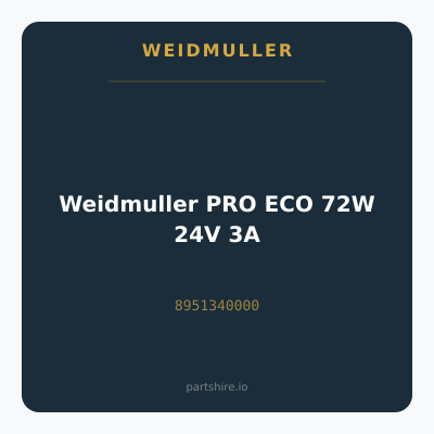 Weidmuller PRO ECO 72W 24V 3A