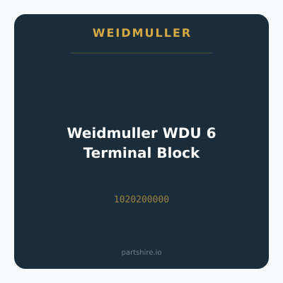 Weidmuller WDU 6 Terminal Block