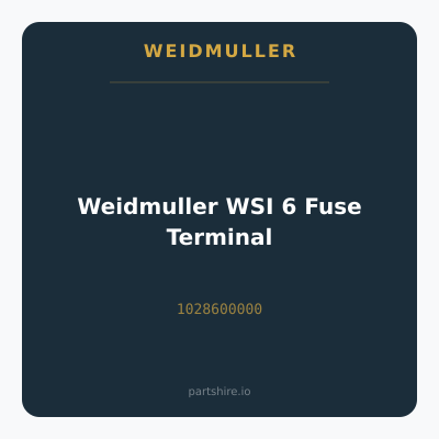 Weidmuller WSI 6 Fuse Terminal